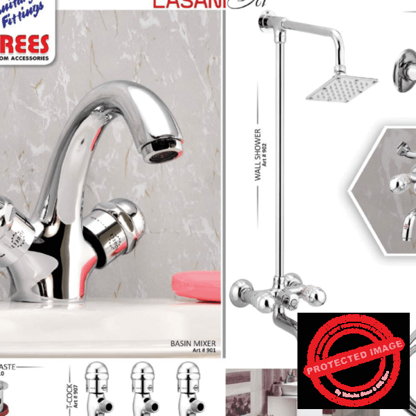 Complete Lasani 2 Nob Sanitary Set Code 912