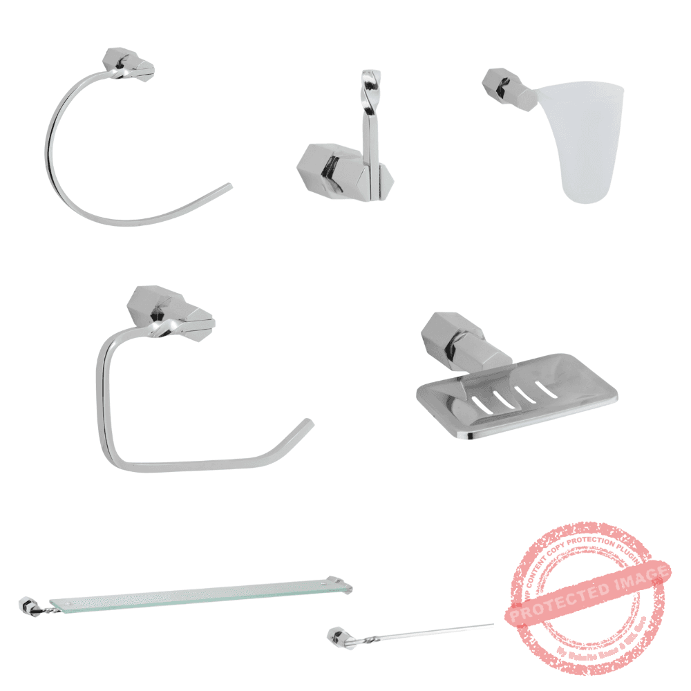 Complete Bathroom Elegance Accessories Set Art 5680