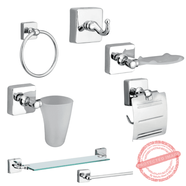 Complete Bathroom Prime Accessories Set Art 5630