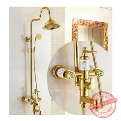 Luxury 9-Piece Gold Shower Set