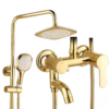 Elegant Gold Bath Shower Mixer Tap