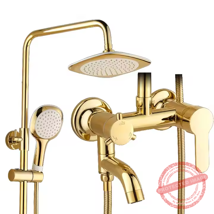 Elegant Gold Bath Shower Mixer Tap