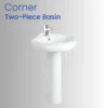 Corner Two-Piece Basin