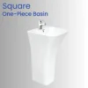 Square One-Piece Basin