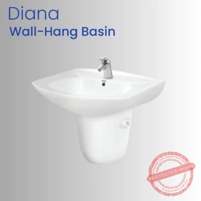 Diana One-Piece Wall-Hung Basin for Modern Style
