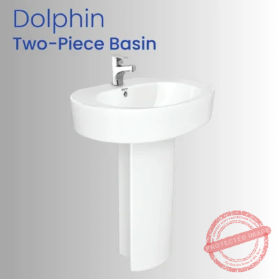 Dolphin Two-Piece Basin by Brite Sanitary Ware