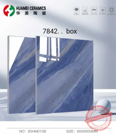 Blue Marble-Effect Ceramic Tiles