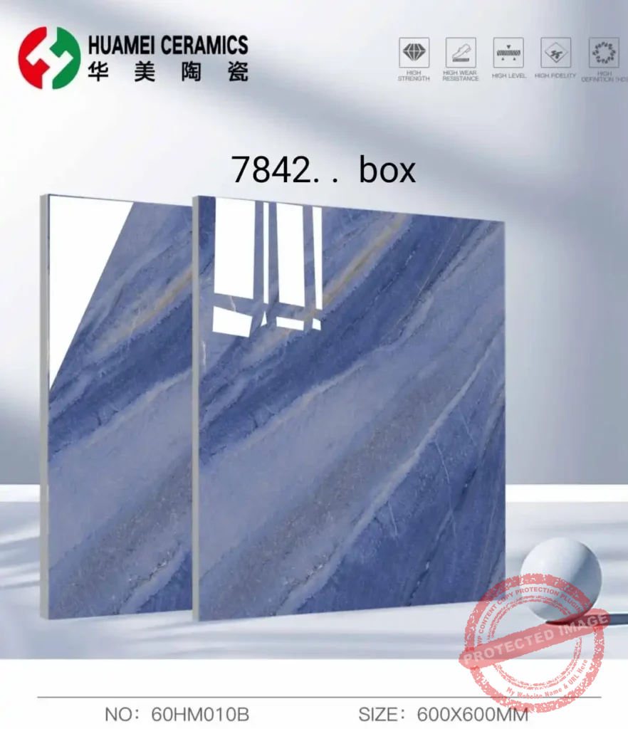 Blue Marble-Effect Ceramic Tiles