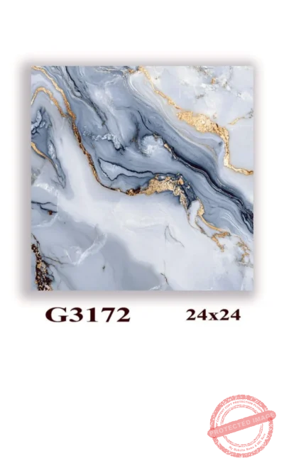 24x24 Inch Gray and Gold Marble Tile – Model G3172