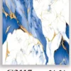 24x24 Inch Blue and Gold Marble-Effect Tiles – Model G3117