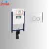 Zora ZD 4000 Half-Frame Concealed Tank – Dual-Flush Cistern with Black & Chrome Buttons