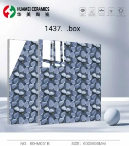 600x600mm Blue Pebble Ceramic Tiles